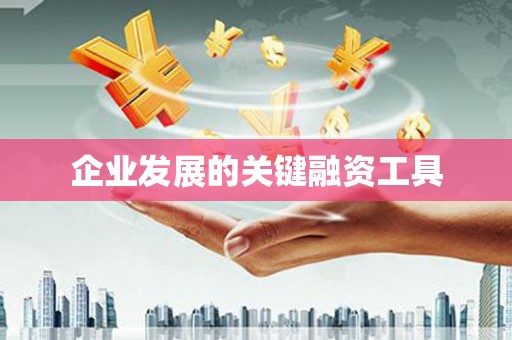江安企业发展的关键融资工具