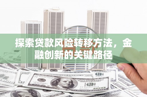 江安探索贷款风险转移方法，金融创新的关键路径