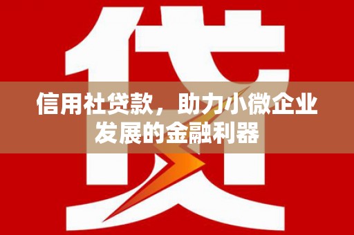 江安信用社贷款，助力小微企业发展的金融利器